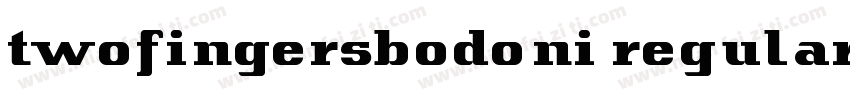 twofingersbodoni regular字体转换